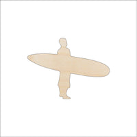 Surfer Wood Craft Shape - Laser Cut Baltic Birch Unfinished DIY Wood Art Supplies SPT243 - The Wood Shape Store