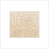 Dog Wood Craft Shape - Laser Cut Baltic Birch Unfinished DIY Wood Art Supplies DOG93 - The Wood Shape Store