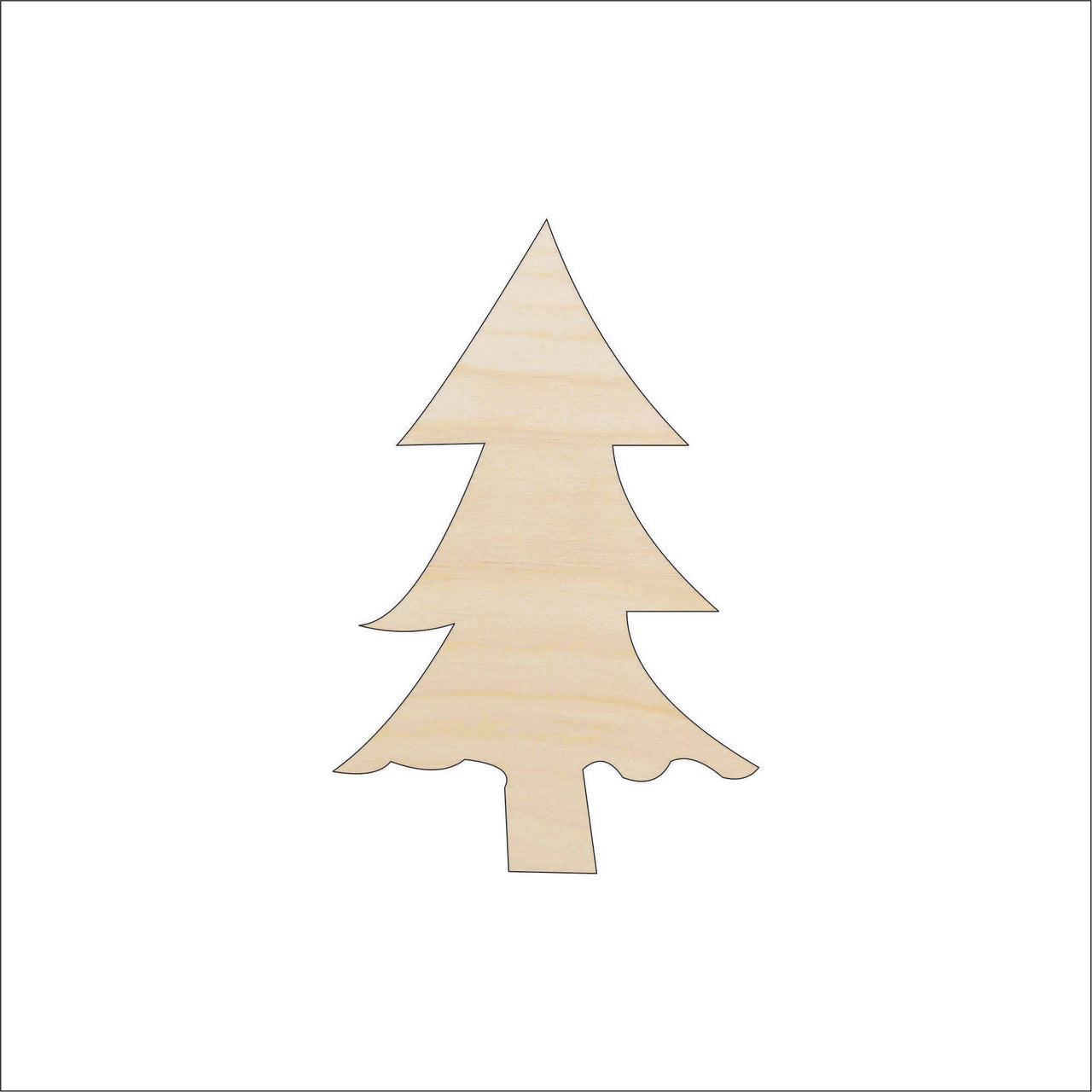 Tree Wood Craft Shape - Laser Cut Baltic Birch Unfinished DIY Wood Art Supplies TRE62 - The Wood Shape Store