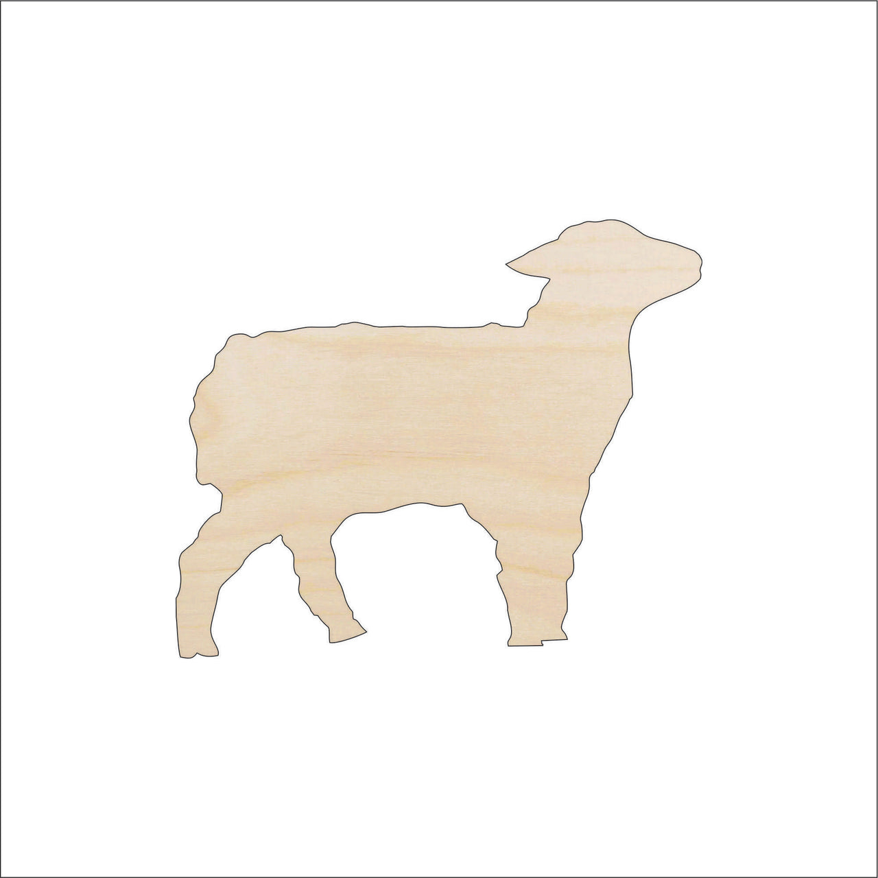 Sheep Wood Craft Shape - Laser Cut Baltic Birch Unfinished DIY Wood Art Supplies SHP35 - The Wood Shape Store
