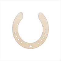 Horseshoe Wood Craft Shape - Laser Cut Baltic Birch Unfinished DIY Wood Art Supplies HRS45 - The Wood Shape Store