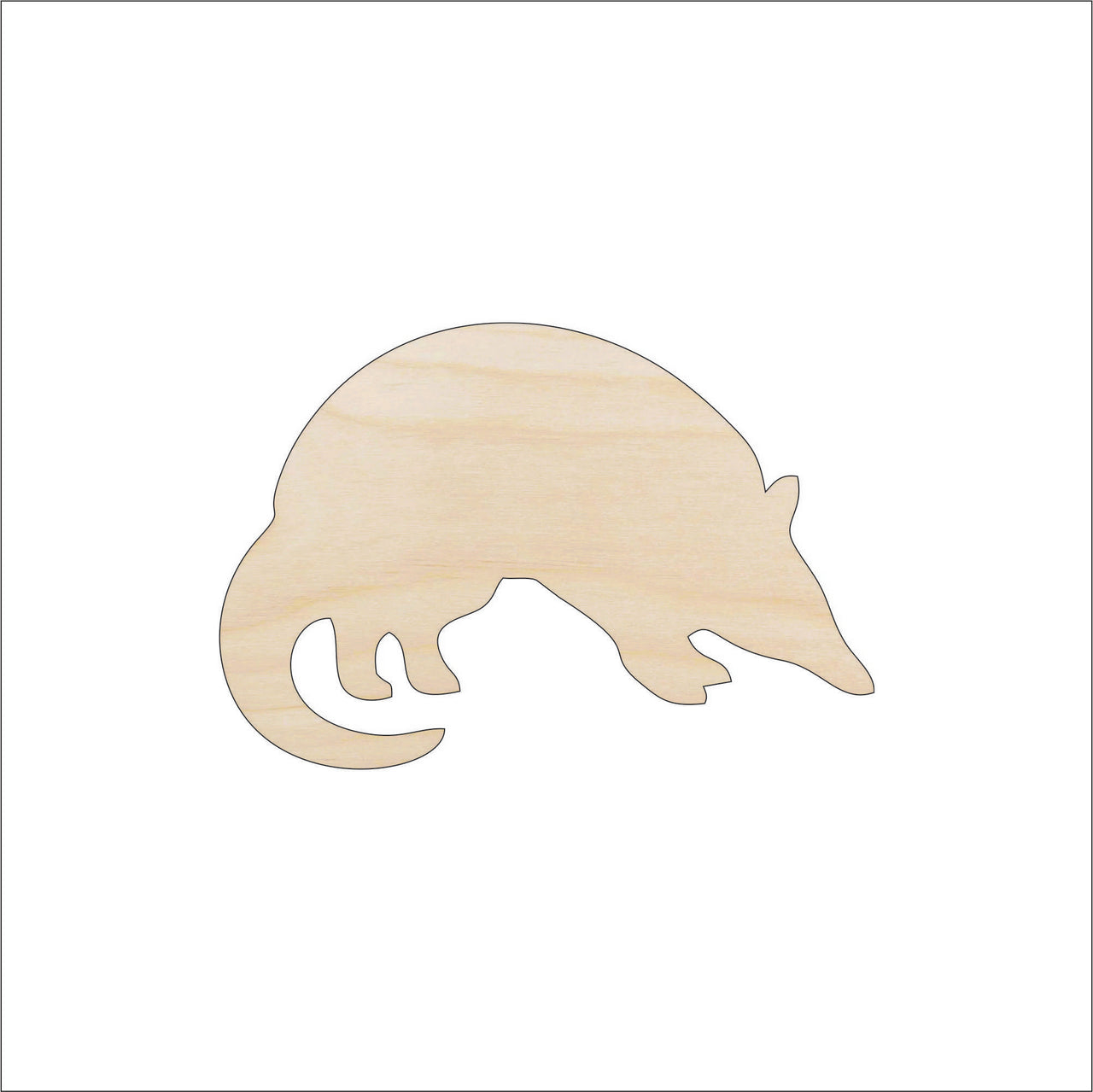 Armadillo Wood Craft Shape – Laser Cut Baltic Birch Unfinished DIY Wood Art Supplies ANML3 - The Wood Shape Store