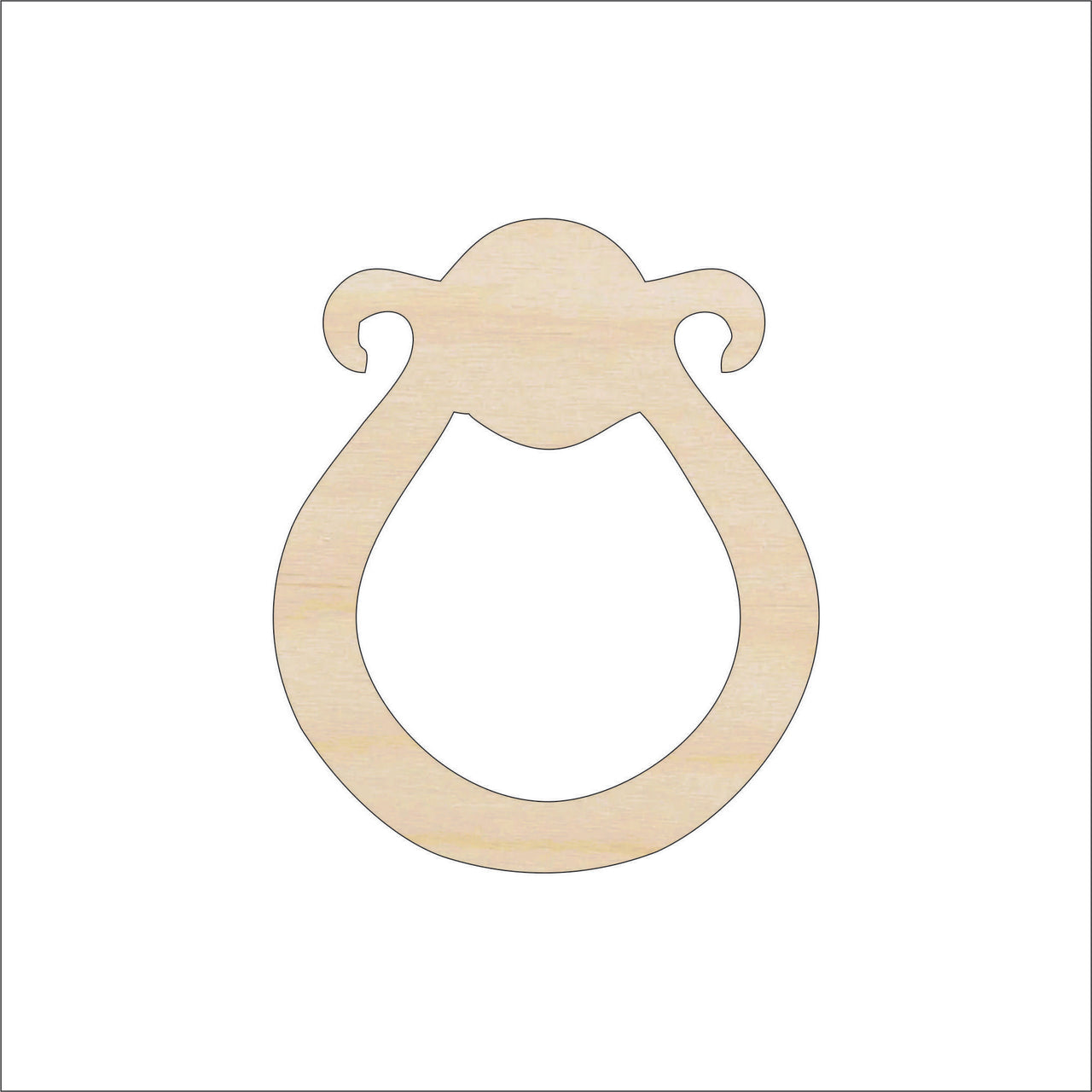 Door Knocker Wood Craft Shape - Laser Cut Baltic Birch Unfinished DIY Wood Art Supplies BLD133 - The Wood Shape Store