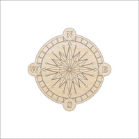 Compass Wood Craft Shape - Laser Cut Baltic Birch Unfinished DIY Wood Art Supplies TRP68 - The Wood Shape Store