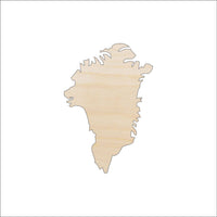 Greenland Wood Craft Shape - Laser Cut Baltic Birch Unfinished DIY Wood Art Supplies WLD100 - The Wood Shape Store