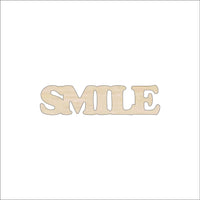 Smile Wood Craft Shape - Laser Cut Baltic Birch Unfinished DIY Wood Art Supplies WRD31 - The Wood Shape Store