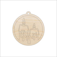 Candle Wood Craft Shape - Laser Cut Baltic Birch Unfinished DIY Wood Art Supplies XMS258 - The Wood Shape Store
