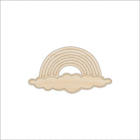 Rainbow Wood Craft Shape - Laser Cut Baltic Birch Unfinished DIY Wood Art Supplies SKY1 - The Wood Shape Store