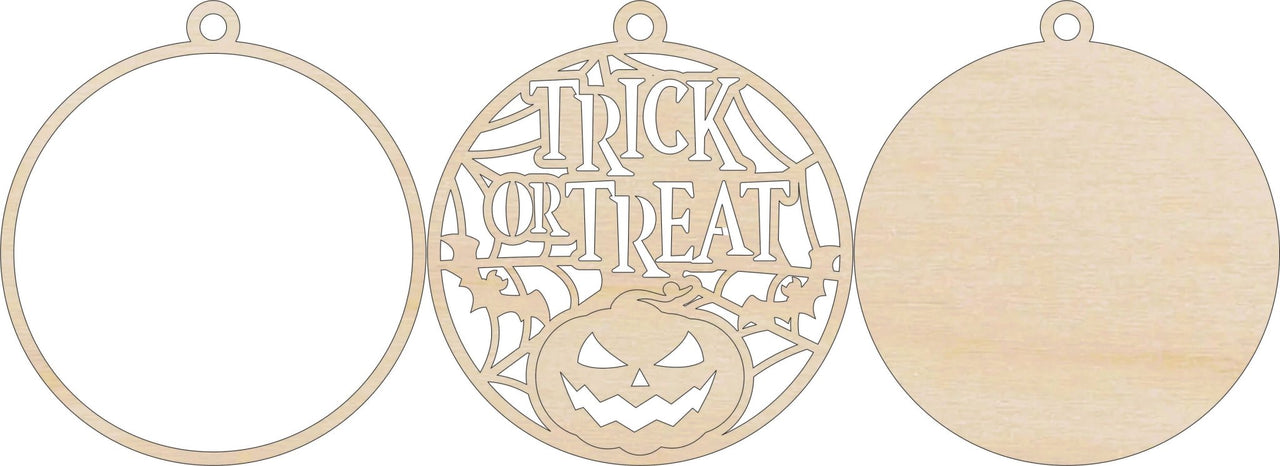 Pumpkin 3D Laser Cut Ornament – Baltic Birch Wood Craft Supplies | DIY Wood Ornament Kit HA21 - The Wood Shape Store