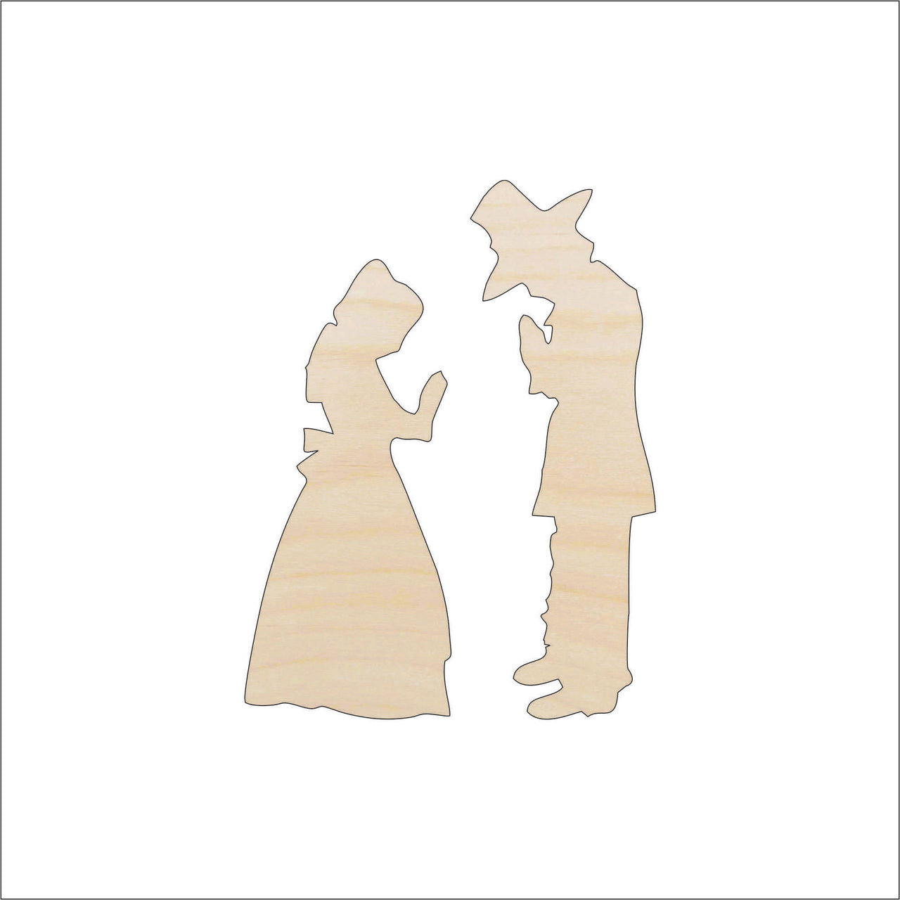 Pilgrims Wood Craft Shape - Laser Cut Baltic Birch Unfinished DIY Wood Art Supplies FAL184 - The Wood Shape Store