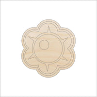 Flower Wood Craft Shape - Laser Cut Baltic Birch Unfinished DIY Wood Art Supplies FLR37 - The Wood Shape Store