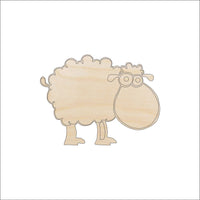 Sheep Wood Craft Shape - Laser Cut Baltic Birch Unfinished DIY Wood Art Supplies SHP3 - The Wood Shape Store