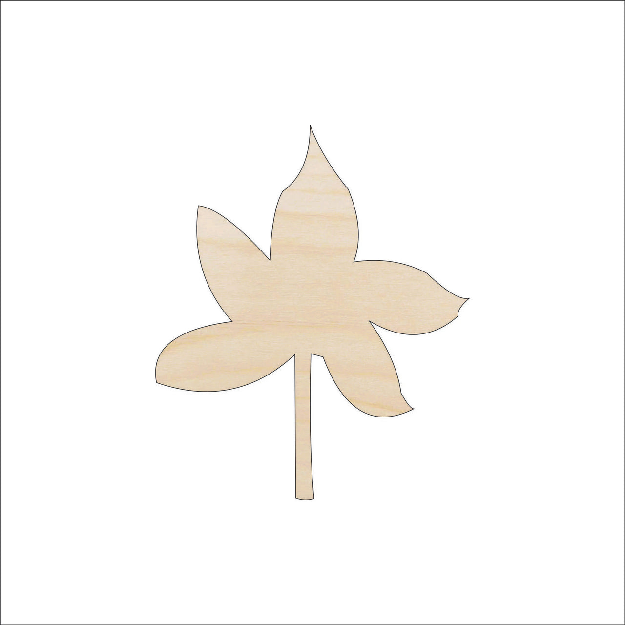 Leaf Wood Craft Shape - Laser Cut Baltic Birch Unfinished DIY Wood Art Supplies LEF16 - The Wood Shape Store