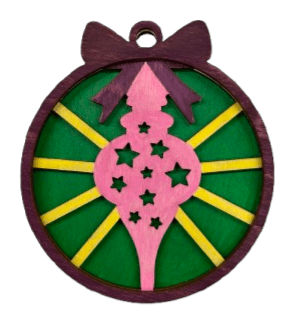 3D Laser Cut Ornament – Baltic Birch Wood Craft Supplies | DIY Wood Ornament Kit XM52 - The Wood Shape Store