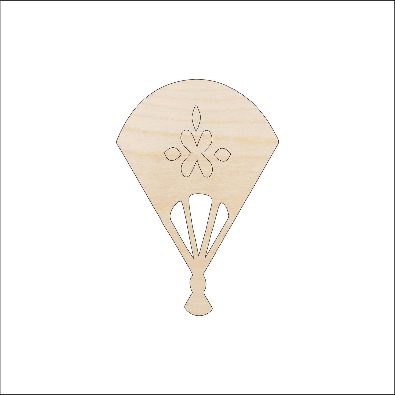 Fan Wood Craft Shape - Laser Cut Baltic Birch Unfinished DIY Wood Art Supplies CLT22 - The Wood Shape Store