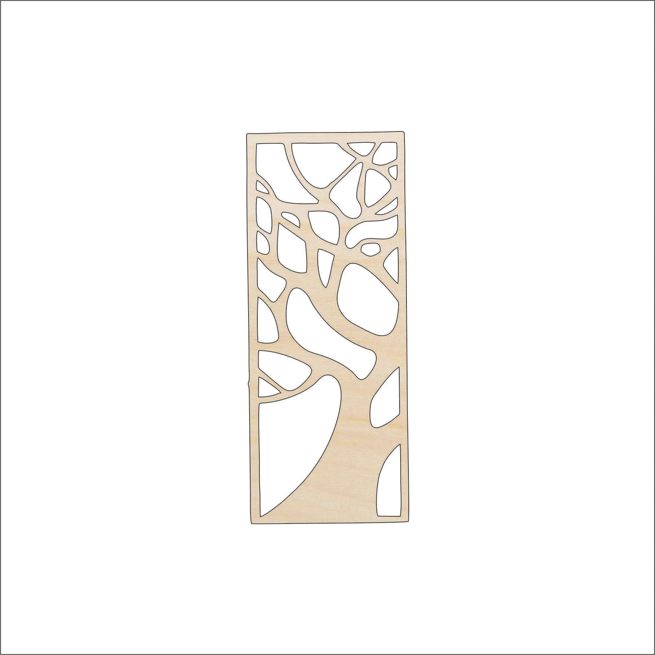 Tree Design Wood Craft Shape - Laser Cut Baltic Birch Unfinished DIY Wood Art Supplies TRE121 - The Wood Shape Store