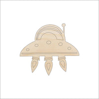 UFO Wood Craft Shape - Laser Cut Baltic Birch Unfinished DIY Wood Art Supplies SPC59 - The Wood Shape Store