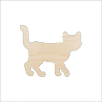 Cat Wood Craft Shape - Laser Cut Baltic Birch Unfinished DIY Wood Art Supplies CAT36 - The Wood Shape Store
