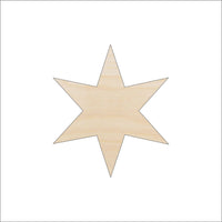 Star Wood Craft Shape - Laser Cut Baltic Birch Unfinished DIY Wood Art Supplies BSC24 - The Wood Shape Store