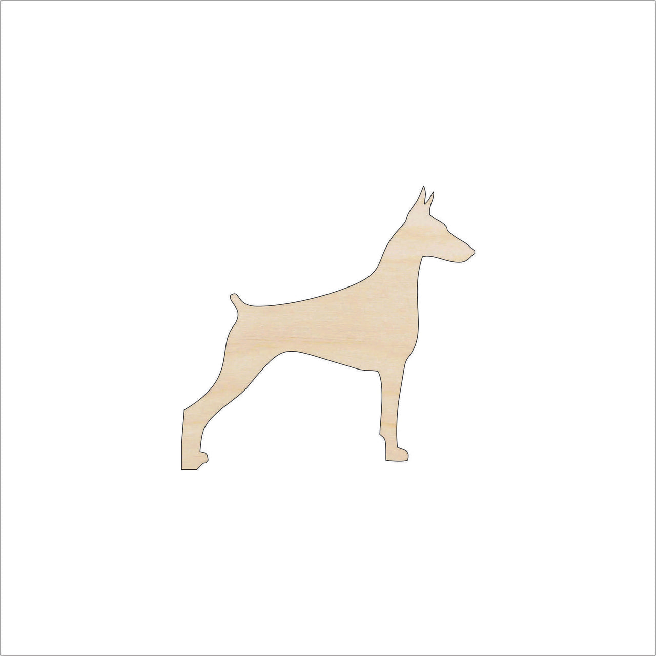 Dog Wood Craft Shape - Laser Cut Baltic Birch Unfinished DIY Wood Art Supplies DOG148 - The Wood Shape Store