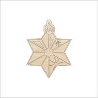 Star Ornament Wood Craft Shape – Laser Cut Baltic Birch Unfinished DIY Wood Art Supplies XMS48 - The Wood Shape Store