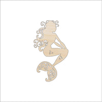 Mermaid Wood Craft Shape - Laser Cut Baltic Birch Unfinished DIY Wood Art Supplies MYTH40 - The Wood Shape Store