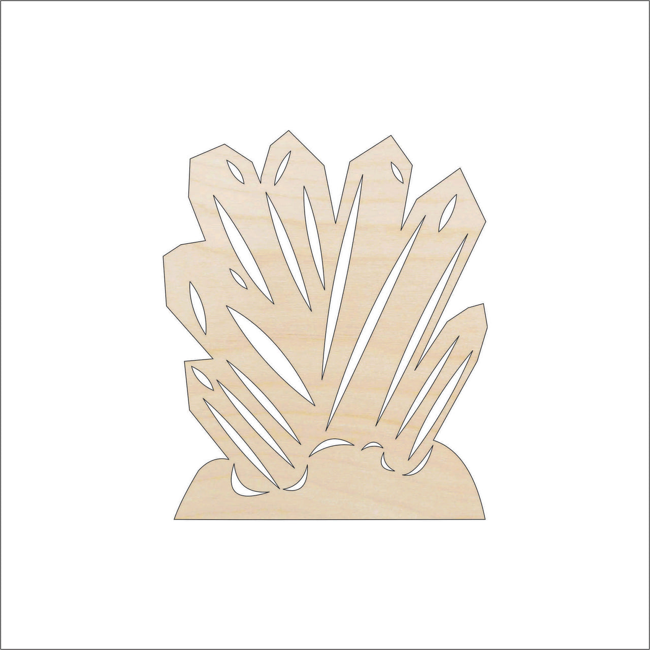 Crystals Wood Craft Shape - Laser Cut Baltic Birch Unfinished DIY Wood Art Supplies XTR103 - The Wood Shape Store