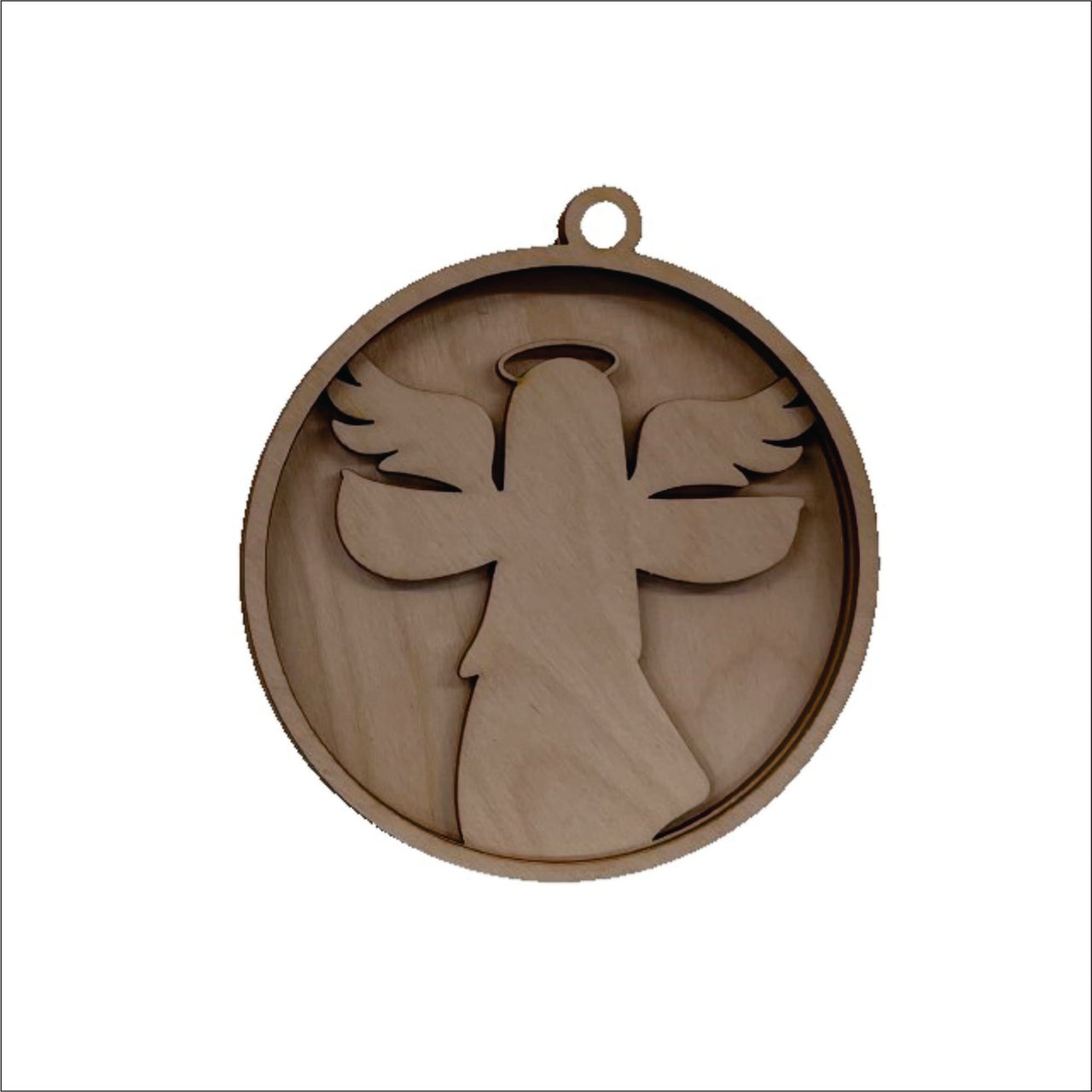 Angel 3D Laser Cut Ornament – Baltic Birch Wood Craft Supplies | DIY Wood Ornament Kit RE14 - The Wood Shape Store