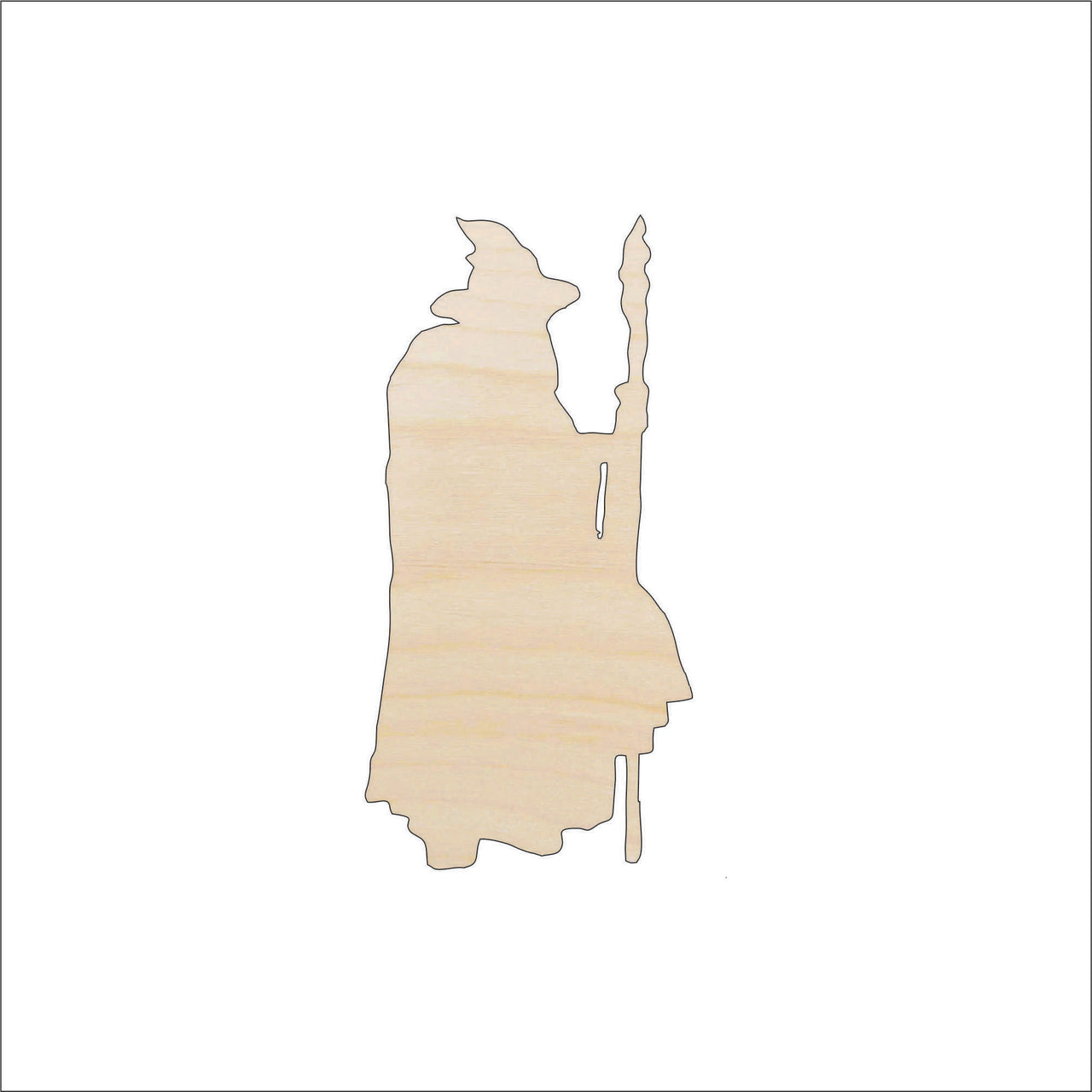 Wizard Wood Craft Shape - Laser Cut Baltic Birch Unfinished DIY Wood Art Supplies FAL270 - The Wood Shape Store