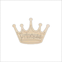 Crown Wood Craft Shape - Laser Cut Baltic Birch Unfinished DIY Wood Art Supplies CLT20 - The Wood Shape Store