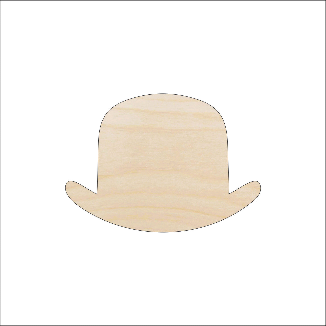 Hat Wood Craft Shape - Laser Cut Baltic Birch Unfinished DIY Wood Art Supplies CLT99 - The Wood Shape Store