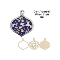 3D Laser Cut Ornament - Baltic Birch Wood Craft Supplies DIY Wood Ornament Kit DS6 - The Wood Shape Store
