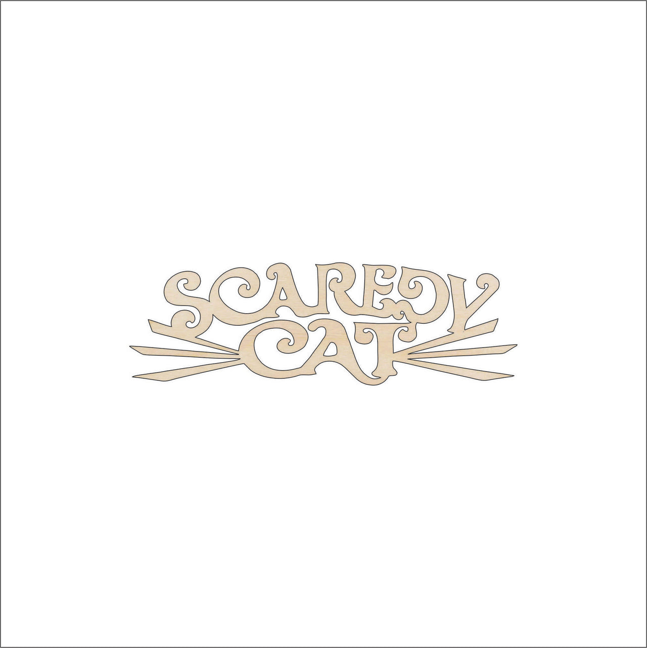 Cat Wood Craft Shape - Laser Cut Baltic Birch Unfinished DIY Wood Art Supplies FAL9 - The Wood Shape Store