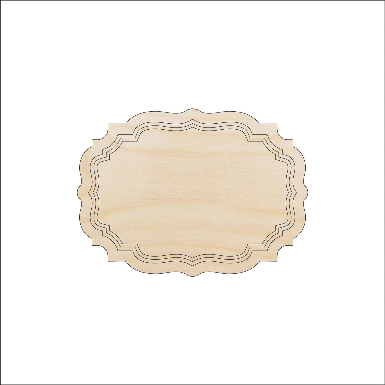 Plaque Wood Craft Shape - Laser Cut Baltic Birch Unfinished DIY Wood Art Supplies BNR53 - The Wood Shape Store