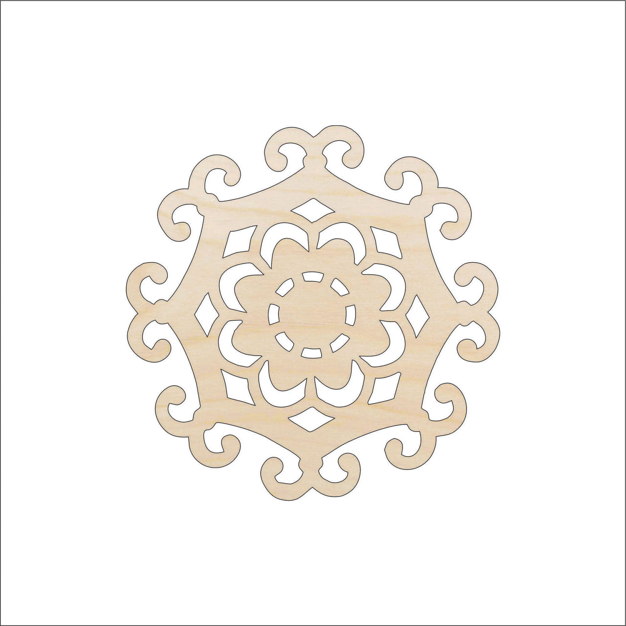 Design Wood Craft Shape - Laser Cut Baltic Birch Unfinished DIY Wood Art Supplies DSN21 - The Wood Shape Store