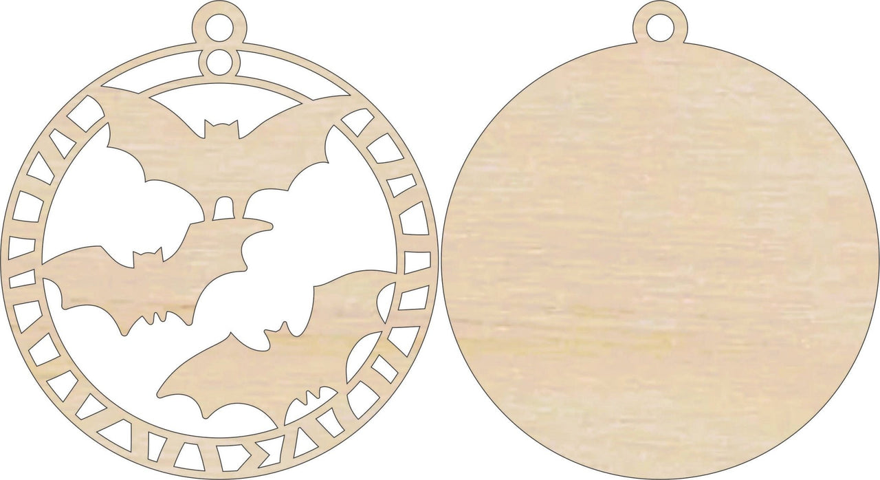 Bat 3D Laser Cut Ornament – Baltic Birch Wood Craft Supplies | DIY Wood Ornament Kit HA3 - The Wood Shape Store