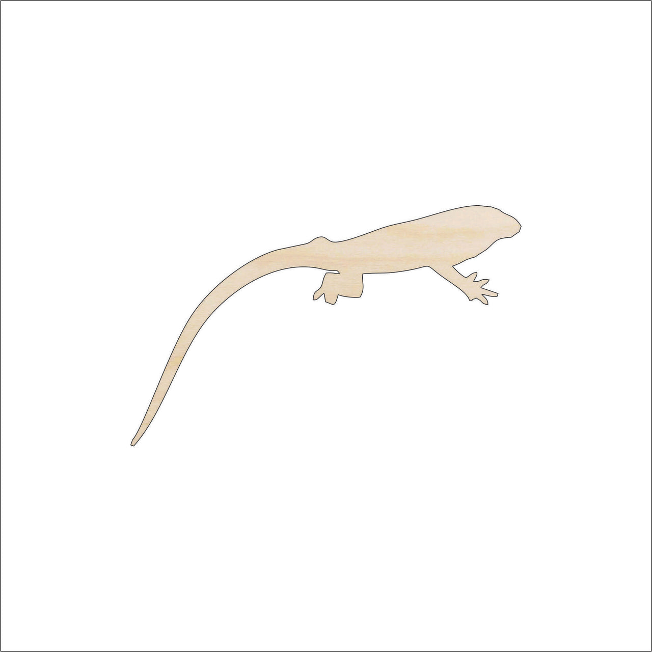 Lizard Wood Craft Shape - Laser Cut Baltic Birch Unfinished DIY Wood Art Supplies REP35 - The Wood Shape Store