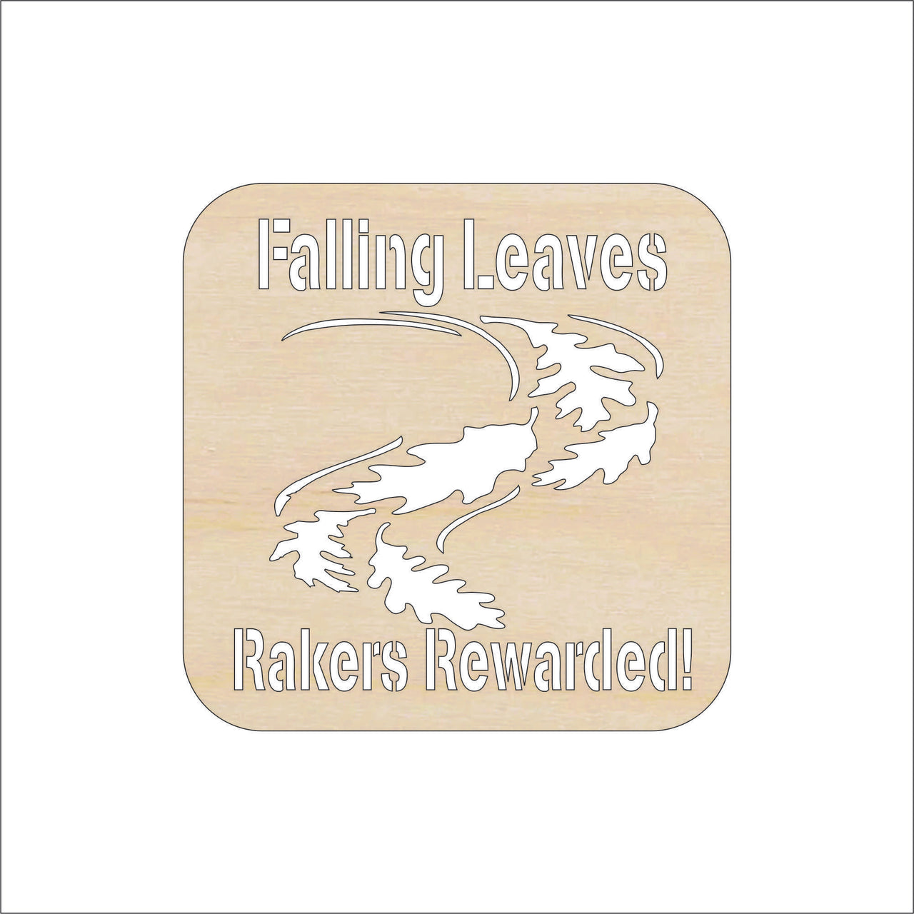 Falling Leaves Wood Craft Shape – Laser Cut Baltic Birch Unfinished DIY Art Supplies FAL281 - The Wood Shape Store