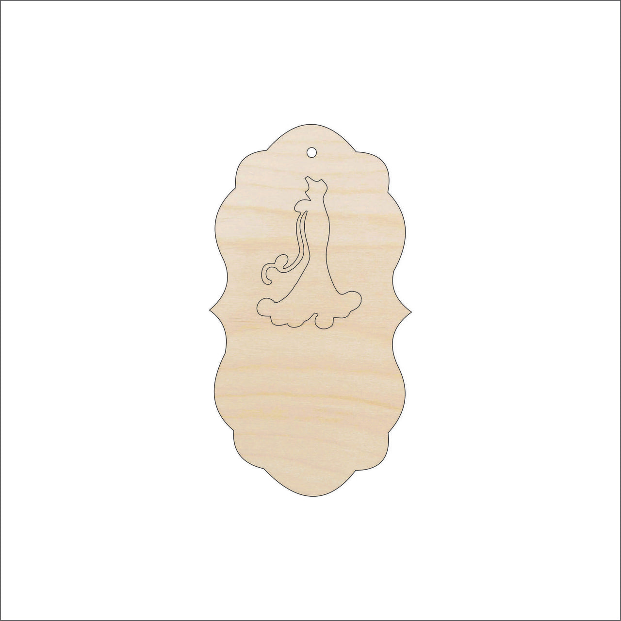 Gift Tag Wood Craft Shape - Laser Cut Baltic Birch Unfinished DIY Wood Art Supplies TAG23 - The Wood Shape Store