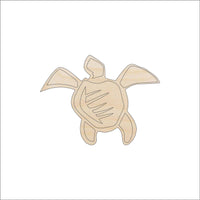 Sea Turtle Wood Craft Shape - Laser Cut Baltic Birch Unfinished DIY Wood Art Supplies SEA72 - The Wood Shape Store