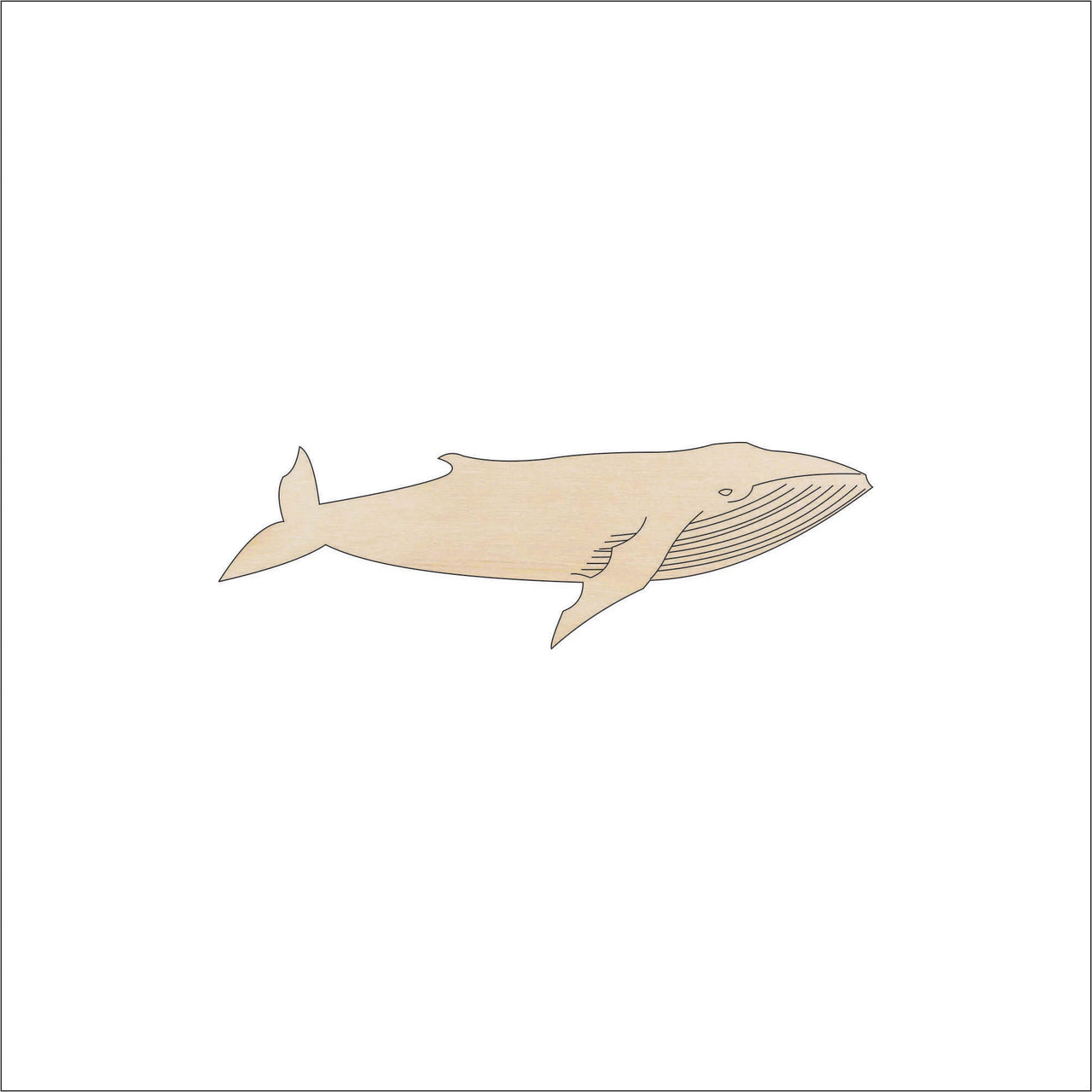 Whale Wood Craft Shape - Laser Cut Baltic Birch Unfinished DIY Wood Art Supplies SEA19 - The Wood Shape Store