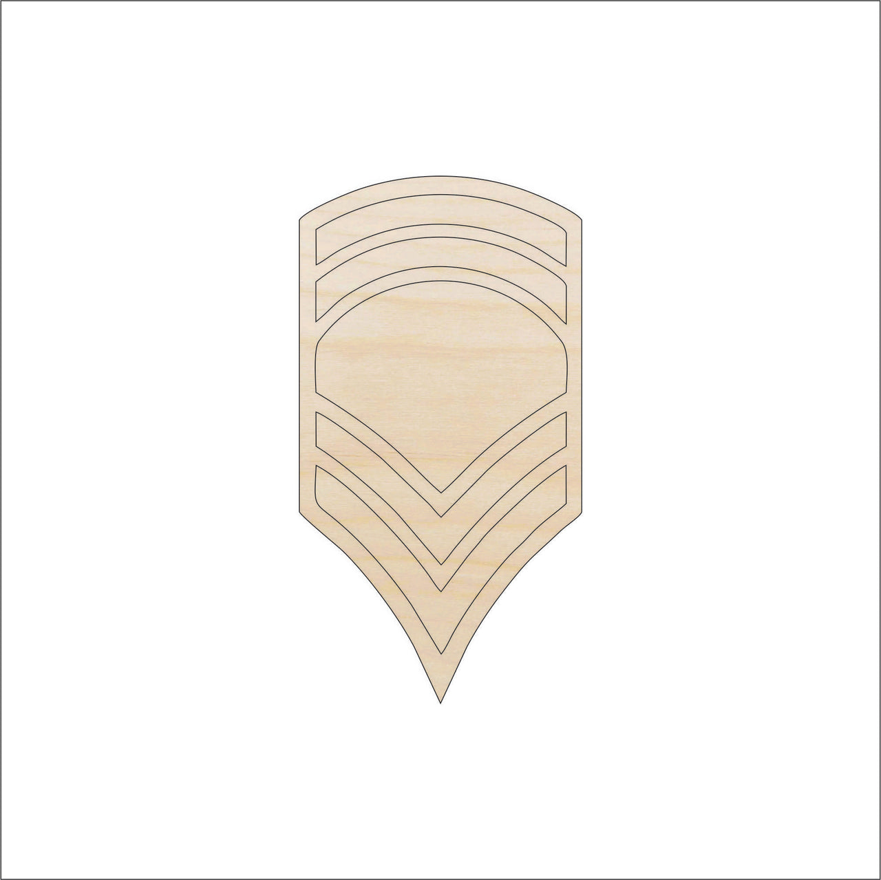 Badge Patch Wood Craft Shape – Laser Cut Baltic Birch Unfinished DIY Wood Art Supplies BDG29 - The Wood Shape Store
