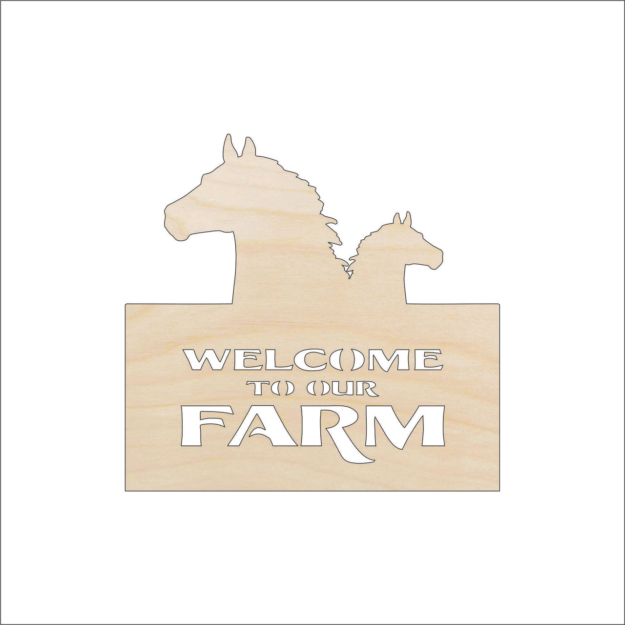 Farm Wood Craft Shape - Laser Cut Baltic Birch Unfinished DIY Wood Art Supplies SGN64 - The Wood Shape Store