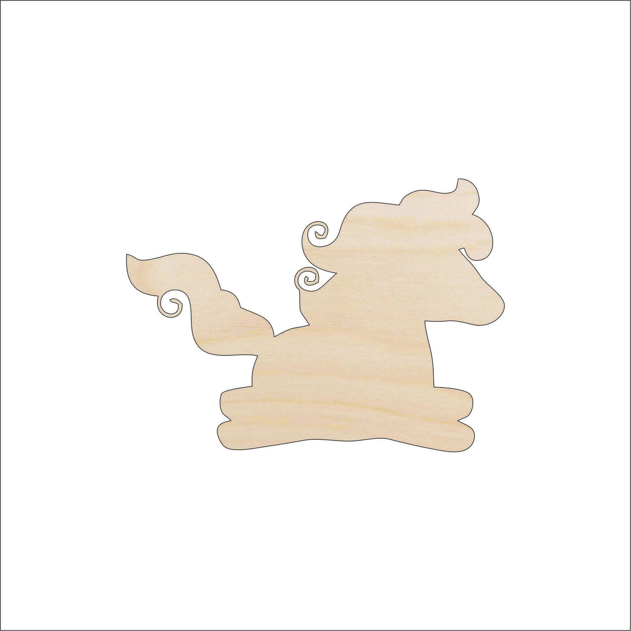 Horse Wood Craft Shape - Laser Cut Baltic Birch Unfinished DIY Wood Art Supplies HRS80 - The Wood Shape Store