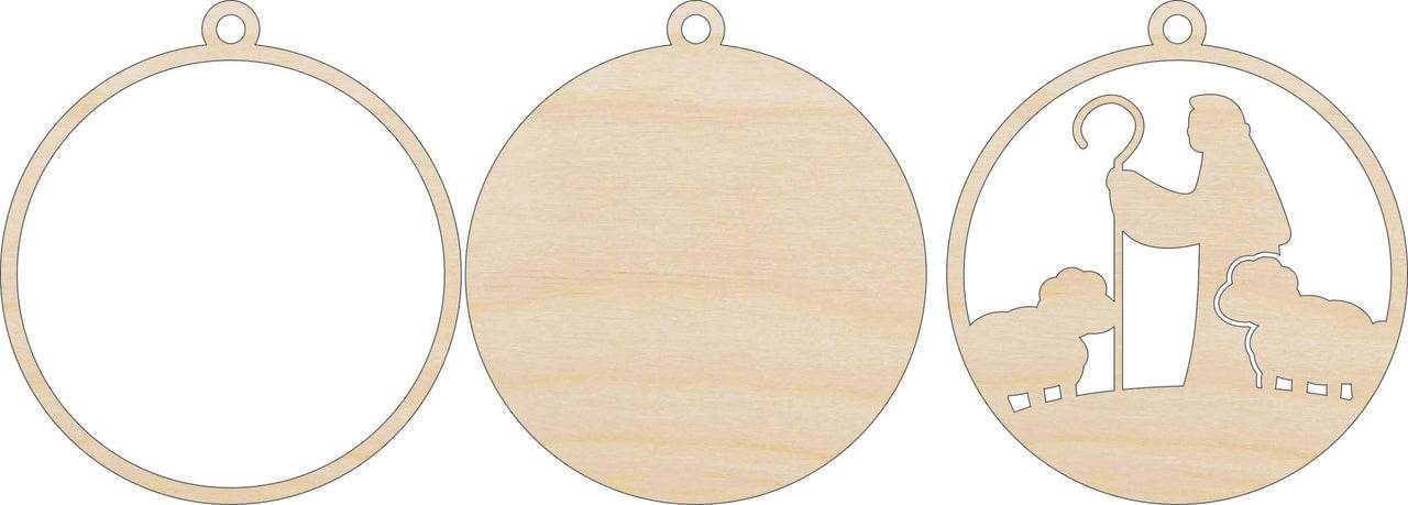 Nativity 3D Laser Cut Ornament – Baltic Birch Wood Craft Supplies | DIY Wood Ornament Kit RE18 - The Wood Shape Store