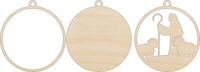 Nativity 3D Laser Cut Ornament – Baltic Birch Wood Craft Supplies | DIY Wood Ornament Kit RE18 - The Wood Shape Store