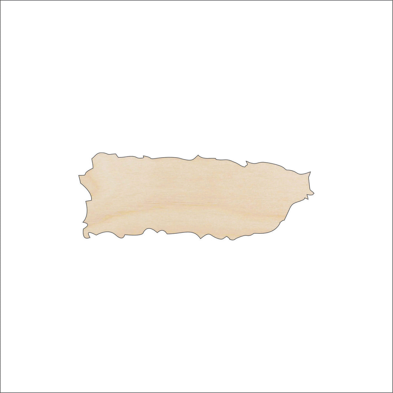 Puerto Rico Wood Craft Shape - Laser Cut Baltic Birch Unfinished DIY Wood Art Supplies WLD10 - The Wood Shape Store