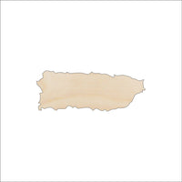 Puerto Rico Wood Craft Shape - Laser Cut Baltic Birch Unfinished DIY Wood Art Supplies WLD10 - The Wood Shape Store