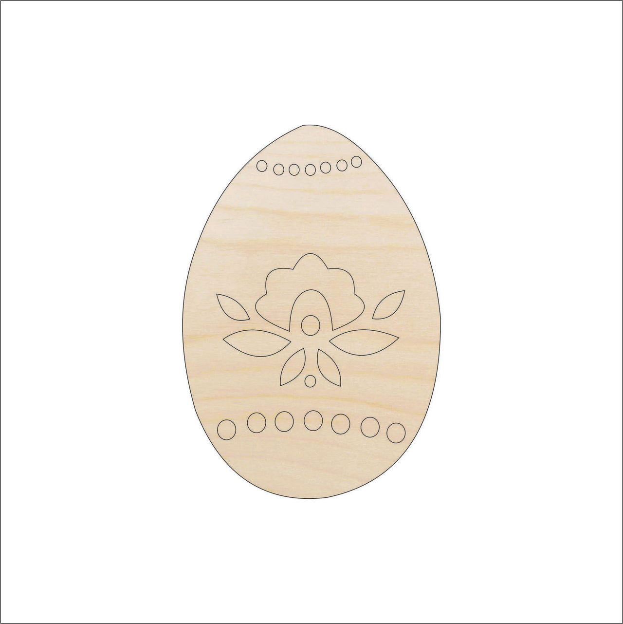Easter Egg Wood Craft Shape - Laser Cut Baltic Birch Unfinished DIY Wood Art Supplies ESR13 - The Wood Shape Store
