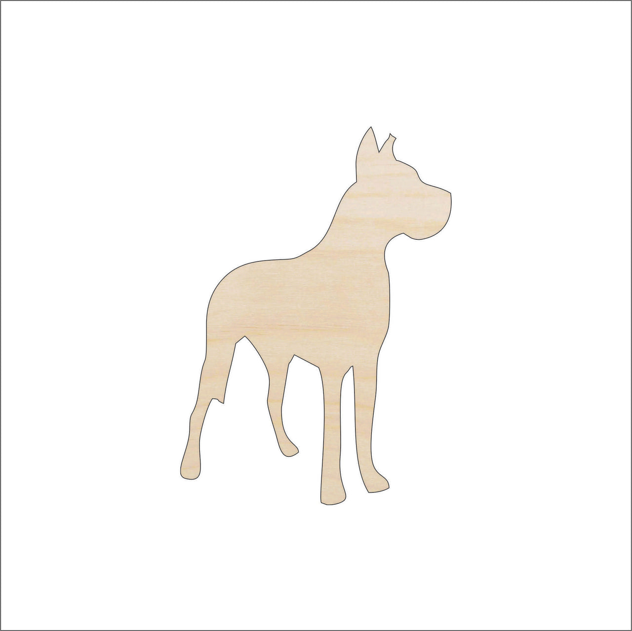 Dog Wood Craft Shape - Laser Cut Baltic Birch Unfinished DIY Wood Art Supplies DOG29 - The Wood Shape Store